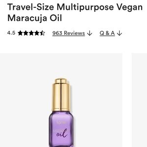 Two (2) Travel-sized Bottles of Tarte Maracuja Oil